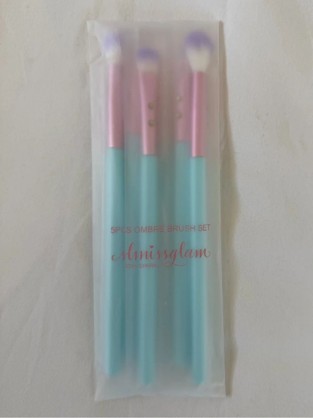 SLMISSGLAM Stay Sparkly 5-Piece Ombré Eye Brush Set - NIB